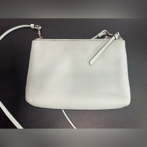 Coach Light Blue Pebbled Leather Crossbody Small Bag - Picture 4 of 11